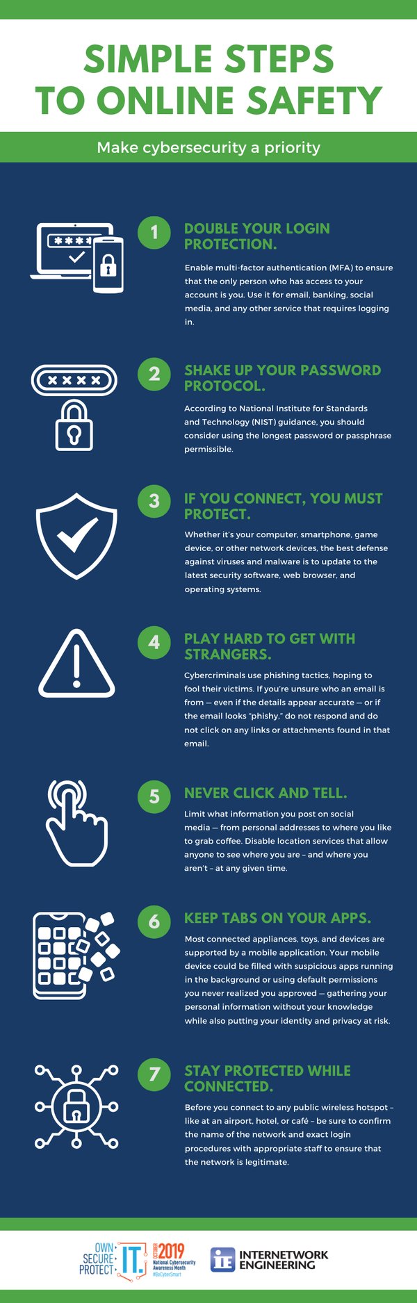 Simple Steps to Online Safety Infographic