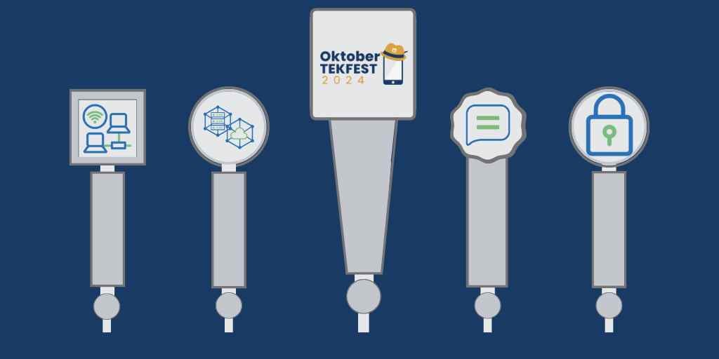 2024 Tekfest Taps with event logo and icons.
